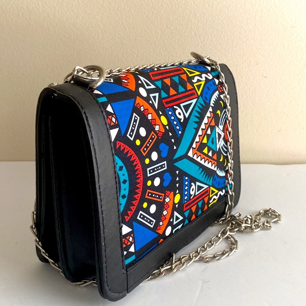 Super Cute Geometric Multi Colored Silver Studded… - image 2